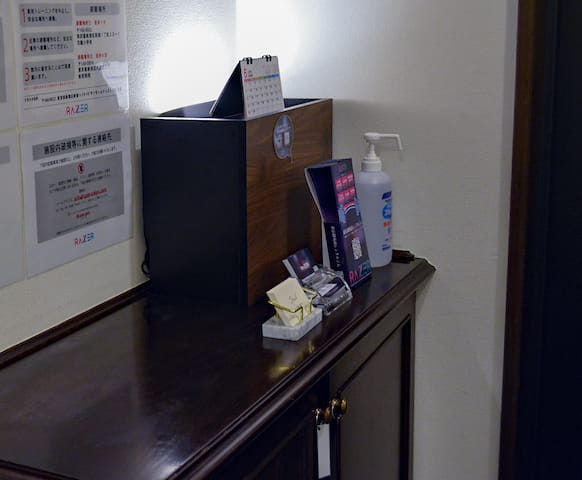 玄関 消毒スプレーなど